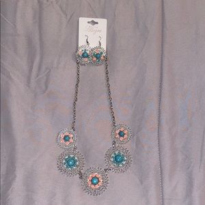 Earrings/necklace set. Never worn